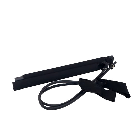 Pilates Stick - Adjustable Fitness Bar for Home Workout, Yoga, Stretching & Toning - Portable Exercise Rod with Elastic Bands